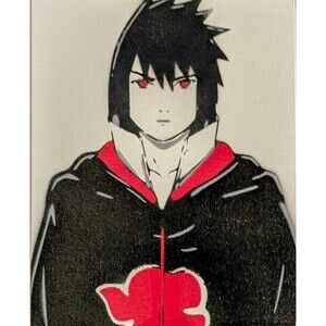Naruto Sasuke Uchiha Spray Paint Art Piece